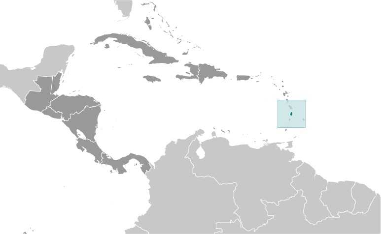 Saint Lucia locator map