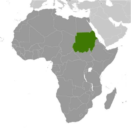 Sudan locator map