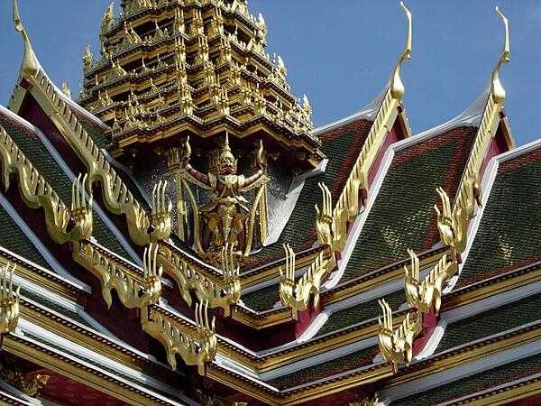 A roof detail from the Royal Palace in Bangkok.