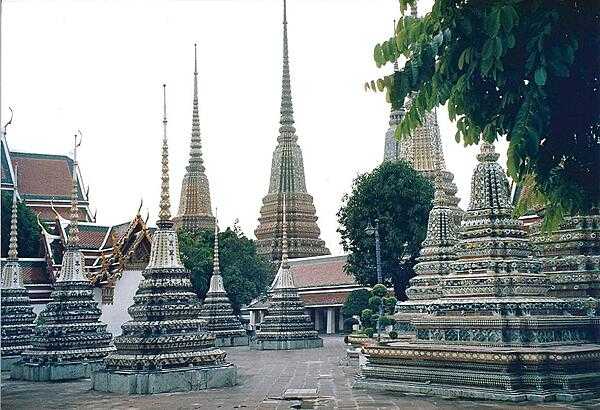 Courtyard at Wat Pho in Bangkok.