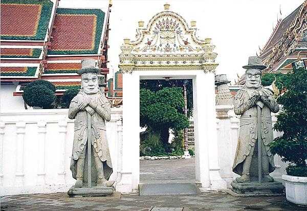 Guardian figures at the Wat Pho in Bangkok.