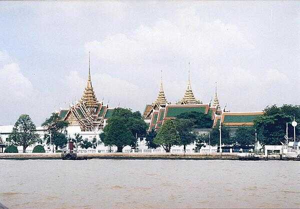 View of the Grand Palace in Bangkok.