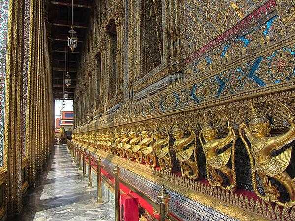 Decorated building in the Grand Palace Complex in Bangkok.