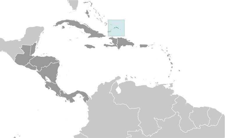 Turks and Caicos Islands locator map