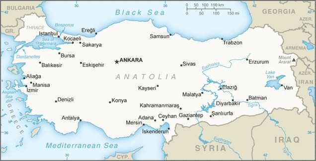Turkey (Turkiye) map
