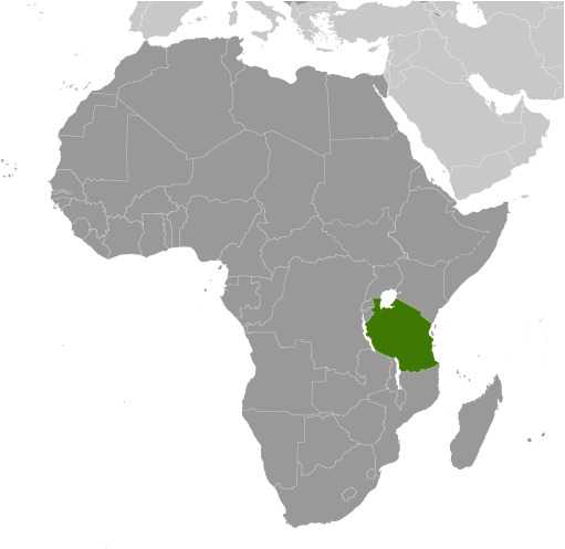 Tanzania locator map