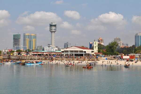 A view of Dar es Salaam (Abode of Peace), the largest city and financial hub of Tanzania. Formerly the capital of Tanzania, it now shares that honor with Dodoma. The latter is the legislative capital, while Dar es Salaam remains the administrative capital and hosts the executive branch offices. Dar es Salaam is the seventh-largest city in Africa.