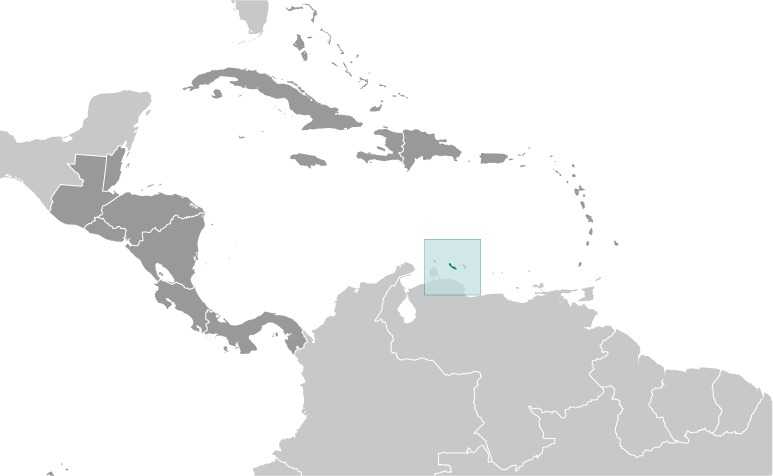 Curacao locator map