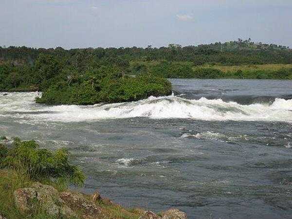 Close up of Bujagali Falls on the Nile, about 15 minutes from Jinja.