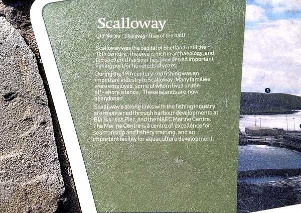 Information on Scalloway, which was the capital of Shetland until 1708.