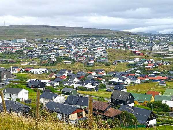 Homes in the suburbs of Lerwick, the capital of Shetland.