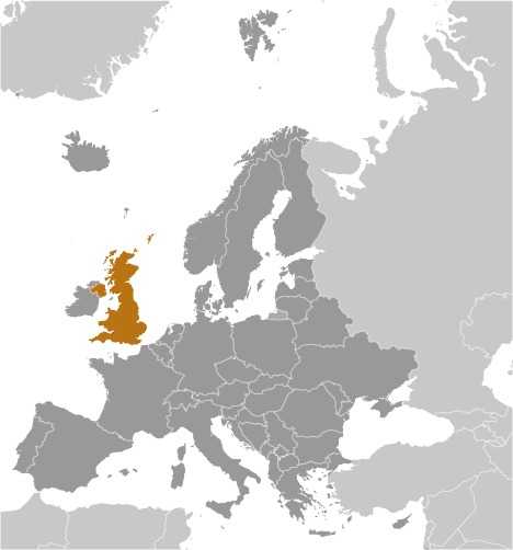 United Kingdom locator map