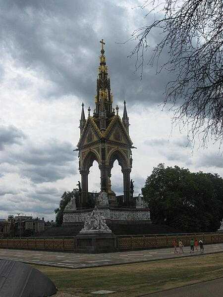 The Albert Memorial in Kensington Gardens, London is situated directly to the north of the Royal Albert Hall. It was commissioned by Queen Victoria in memory of her beloved husband, Prince Albert. Built over a period of 10 years, it opened in 1872.