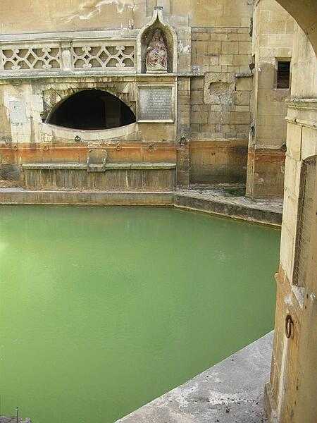 The spring at the Roman Baths at Aquae Sulis (today Bath) England.