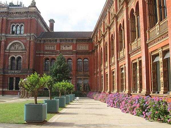 The courtyard of the Victoria and Albert Museum in London.