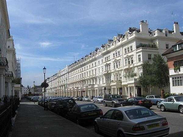 The impressive facades along Queen&apos;s Gate Terrace in London.