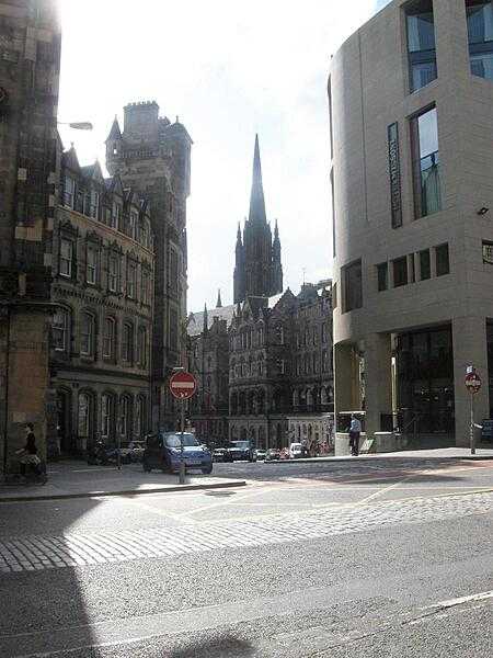 A street scene in Edinburgh. Scotland&apos;s capital offers a harmonious blend of historic and modern architecture.
