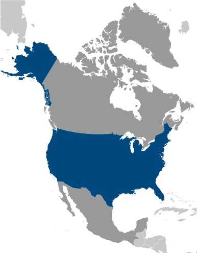 United States locator map