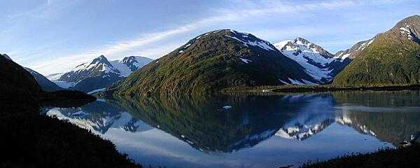Portage Glacier and Lake Alaska in Alaska.