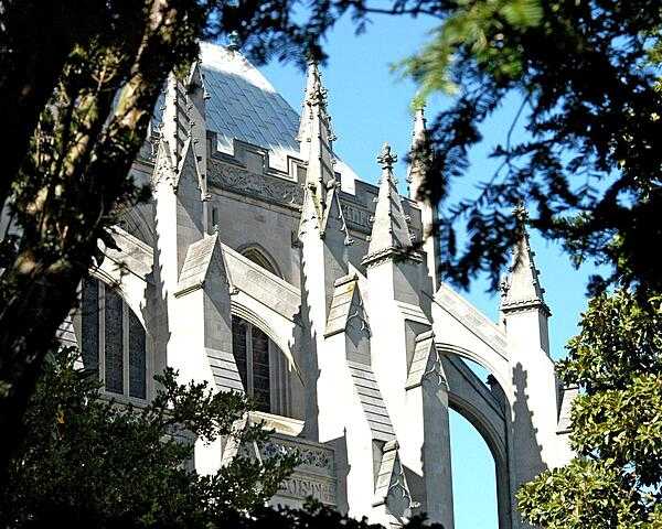 Flying buttresses of the Cathedral Church of St. Peter and Saint Paul - also referred to as the National Cathedral - in Washington, DC.