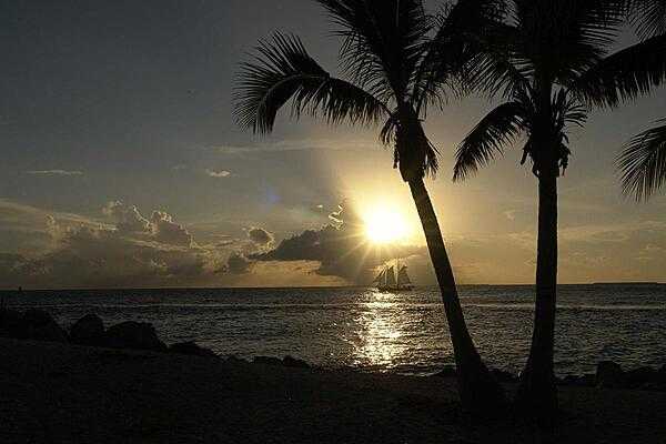 Sunset over Key West, Florida.
