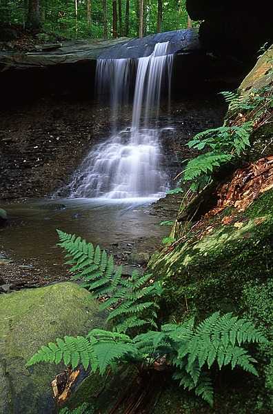 Blue Hen Falls in the spring in Cuyahoga Valley National Park, Ohio. Photo courtesy of the US National Park Service.