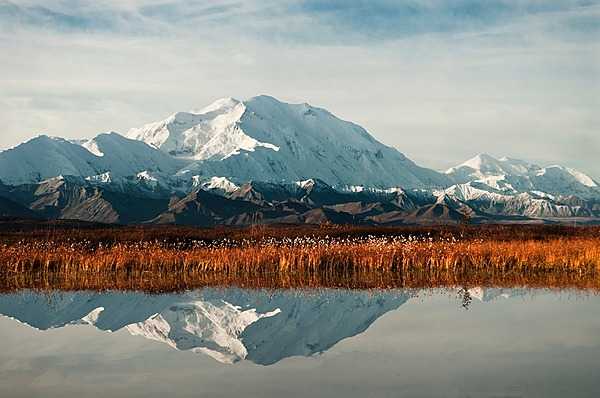 Reflection Pond in Denali National Park and Preserve, Alaska is a popular spot to capture a mirror image of Denali. Photo courtesy of the US National Park Service/ Tim Rains.