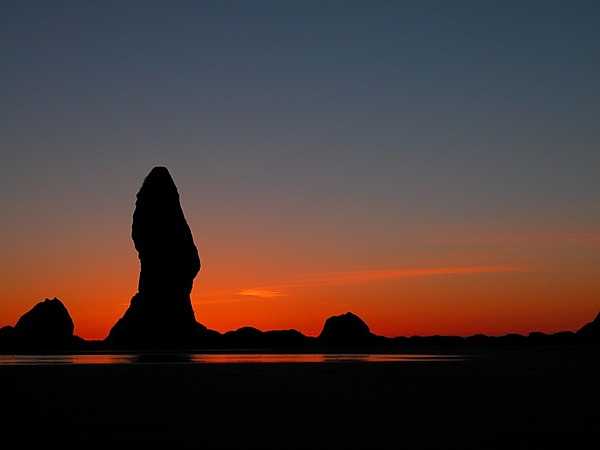Sea stack at sunset at Olympic National Park, Washington state. Photo courtesy of the National Park Service.