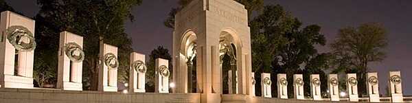 A section of the World War II Memorial in Washington, D.C. representing the Atlantic conflict. Photo courtesy of the National Park Service.