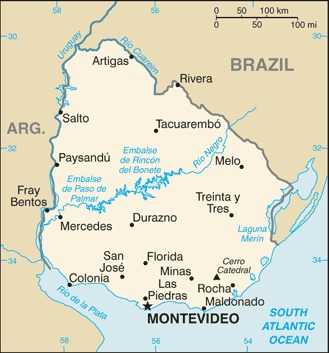 Uruguay map