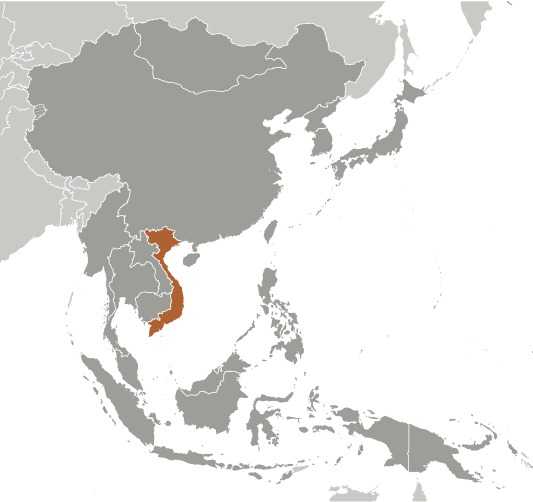 Vietnam locator map