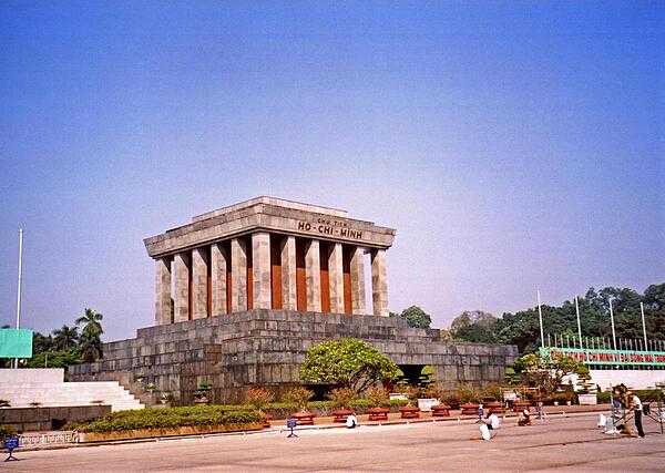The Mausoleum of Ho Chi Minh in Hanoi.
