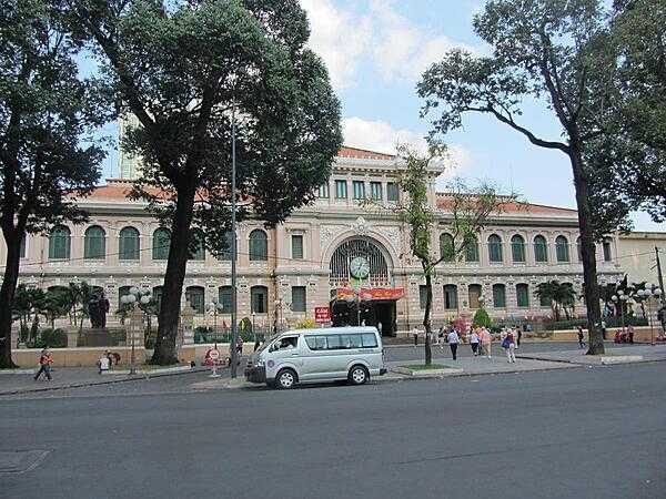 The Central Post Office in Saigon (Ho Chi Minh City) was built between 1886 and 1891 and is one of the oldest buildings in the city. Designed by Gustave Eiffel, it is still in operation.