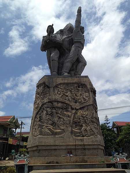 War monument in Khe Sanh, a district capital city in central Vietnam.
