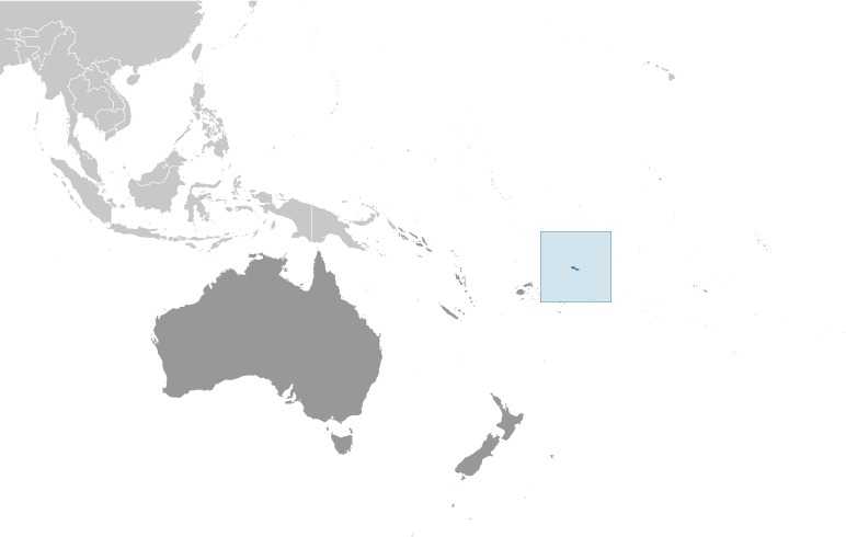 Samoa locator map